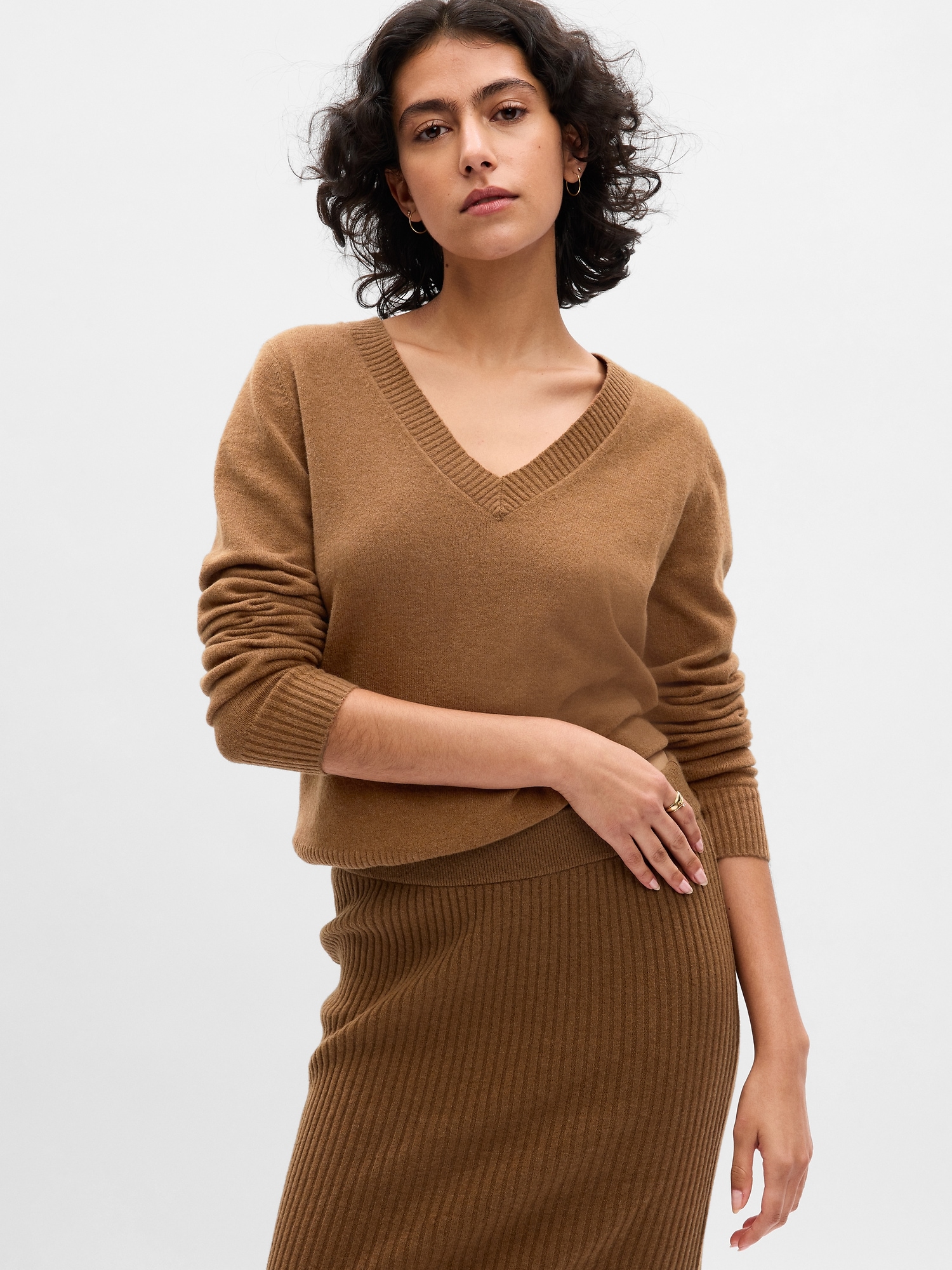 CashSoft V-Neck Sweater