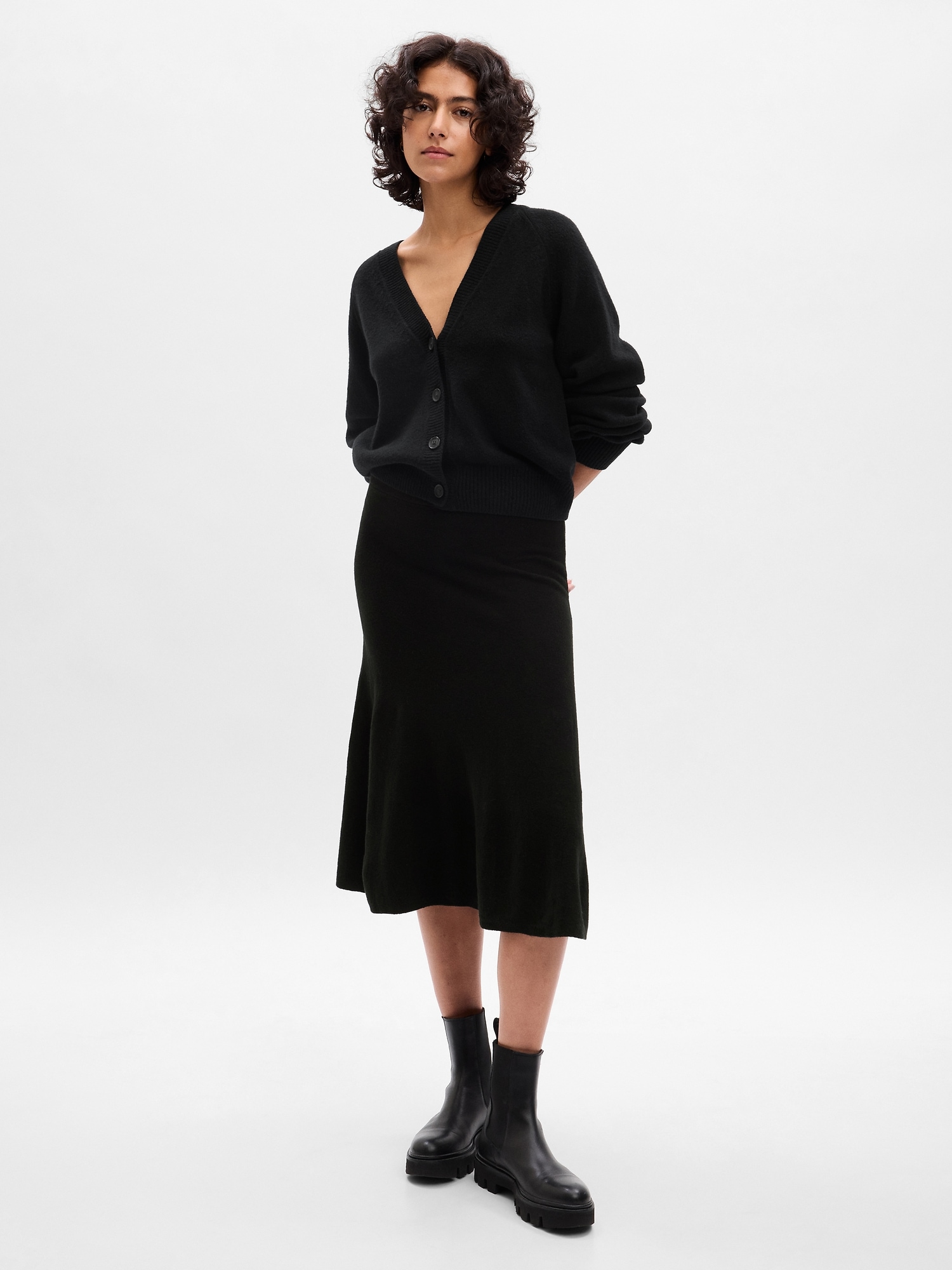 CashSoft Midi Sweater Skirt