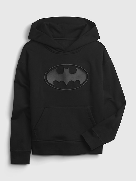 1 of 8 showing, with the color true black of product Kids VintageSoft DC™ Graphic Hoodie