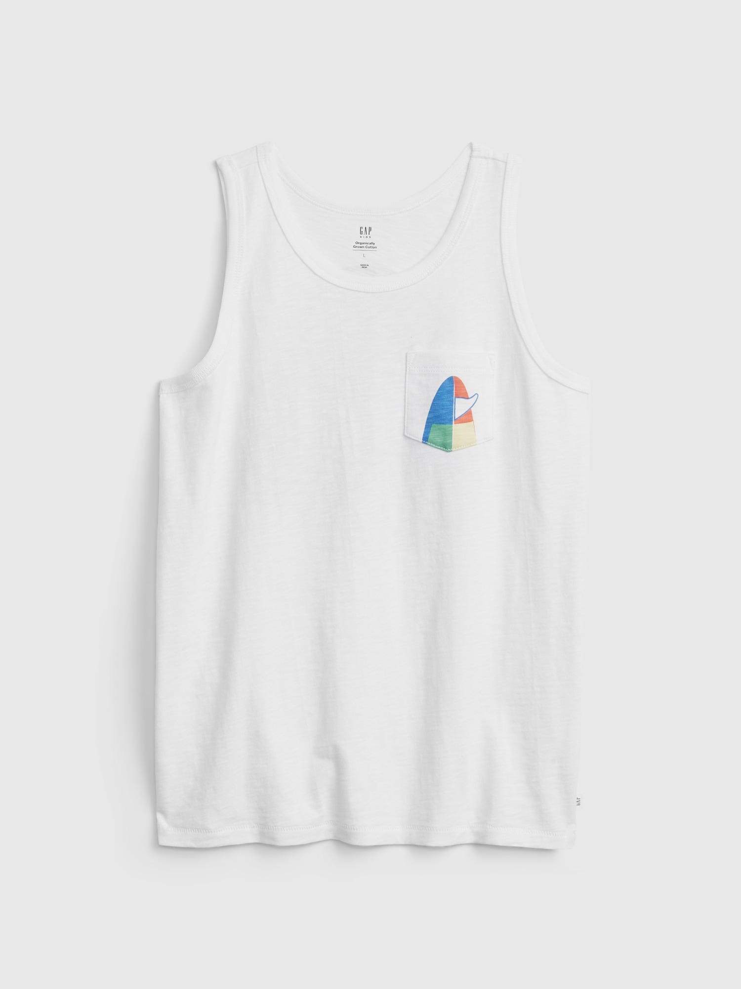 Kids Organic Cotton Pocket Tank Top Gap