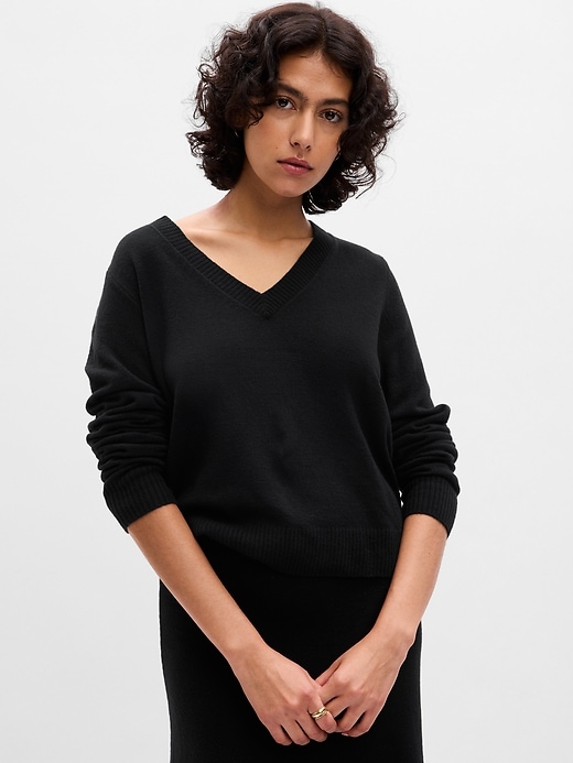 Image number 8 showing, CashSoft V-Neck Sweater