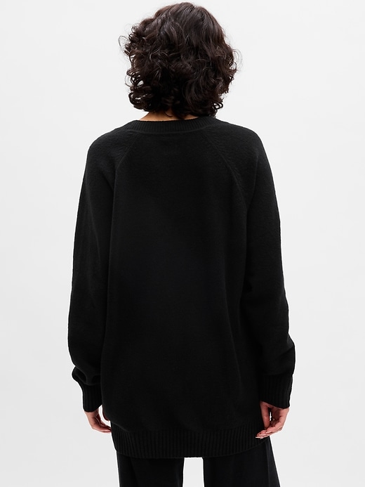 2 of 8 showing, with the color BLACK of product CashSoft Boyfriend Cardigan