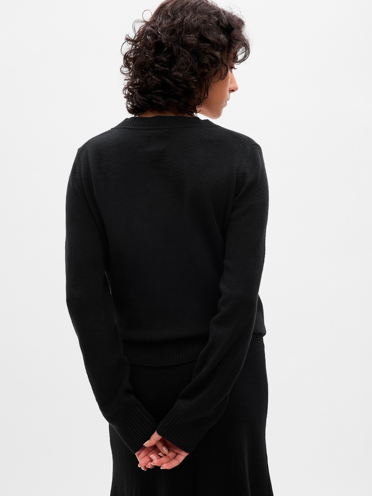 Skull Jacquard V neck Sweater Women Loose Autumn Winter Long Sleeve Knitwear Sweater