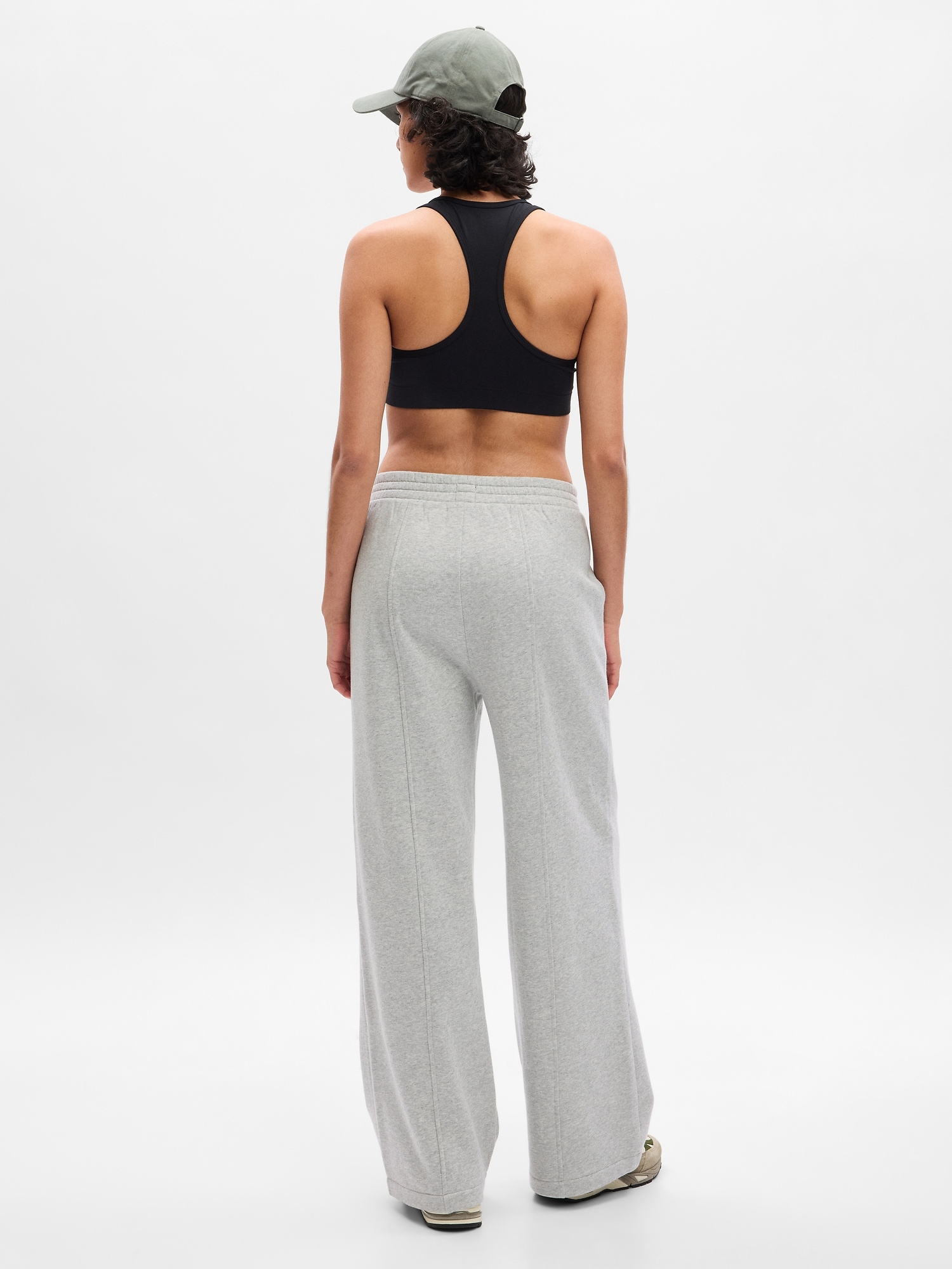 Ash Grey Oversized Wide Leg Sweatpants, Two Piece Sets