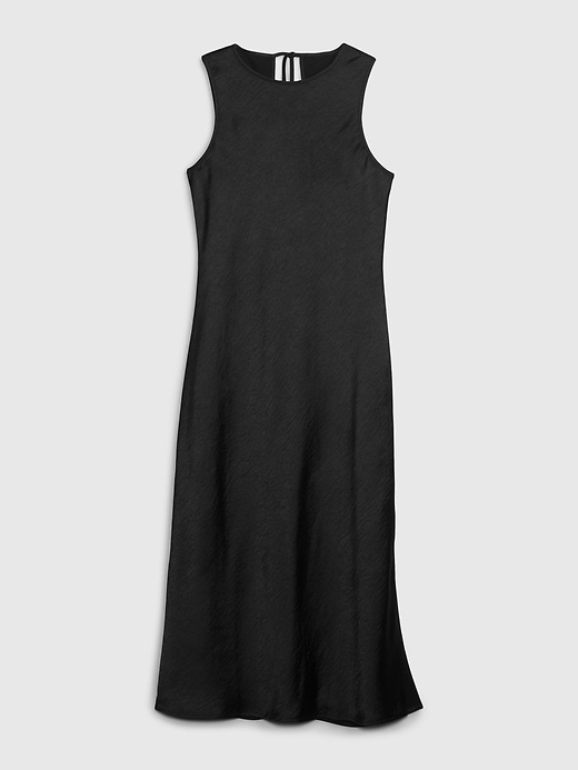 gap satin high neck midi dress Satin High-Neck Midi Dress