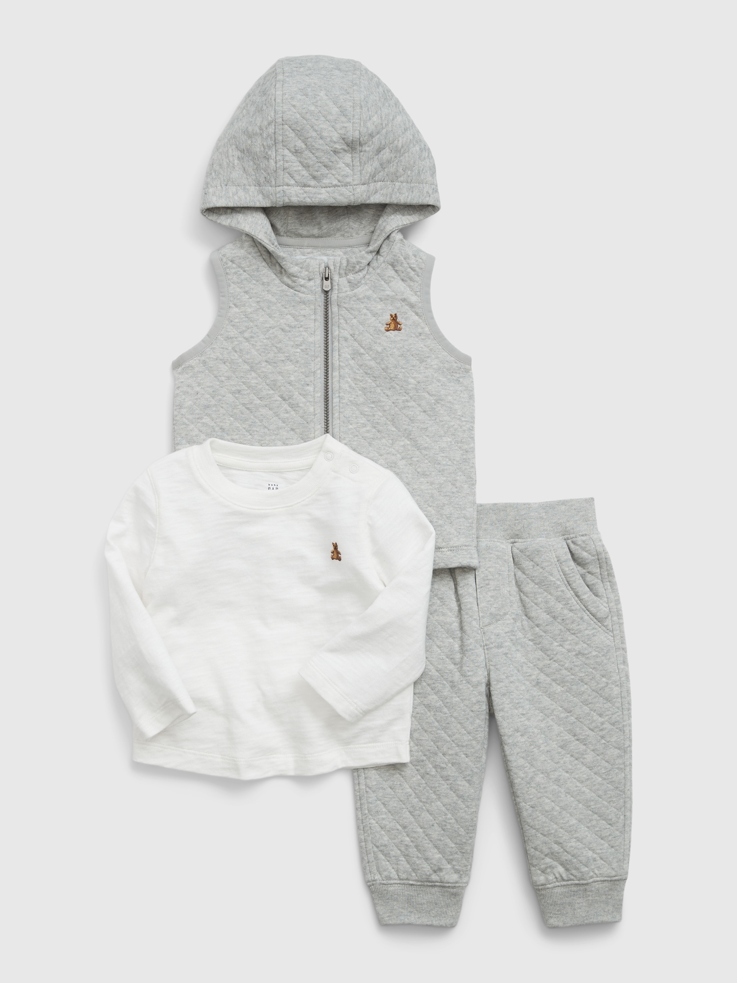 Baby Quilted ThreePiece Outfit Set Gap