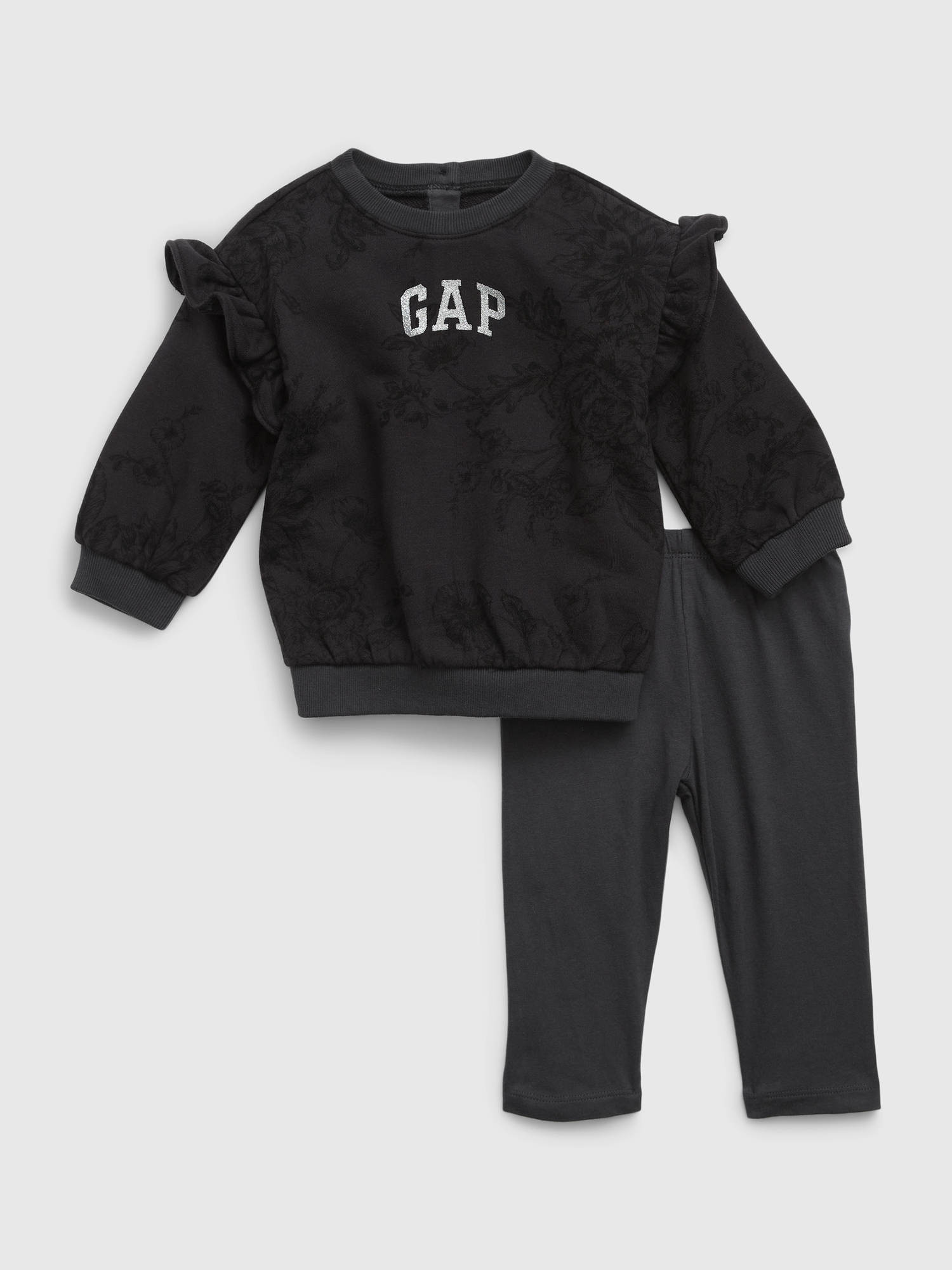 Gap Baby Arch Logo Floral Sweat Set