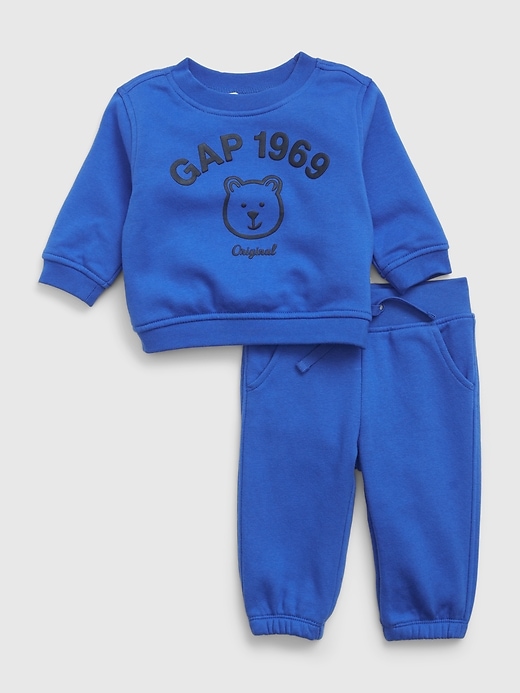 1 of 8 showing, with the color bristol blue of product Baby Arch 1969 Logo Sweat Set