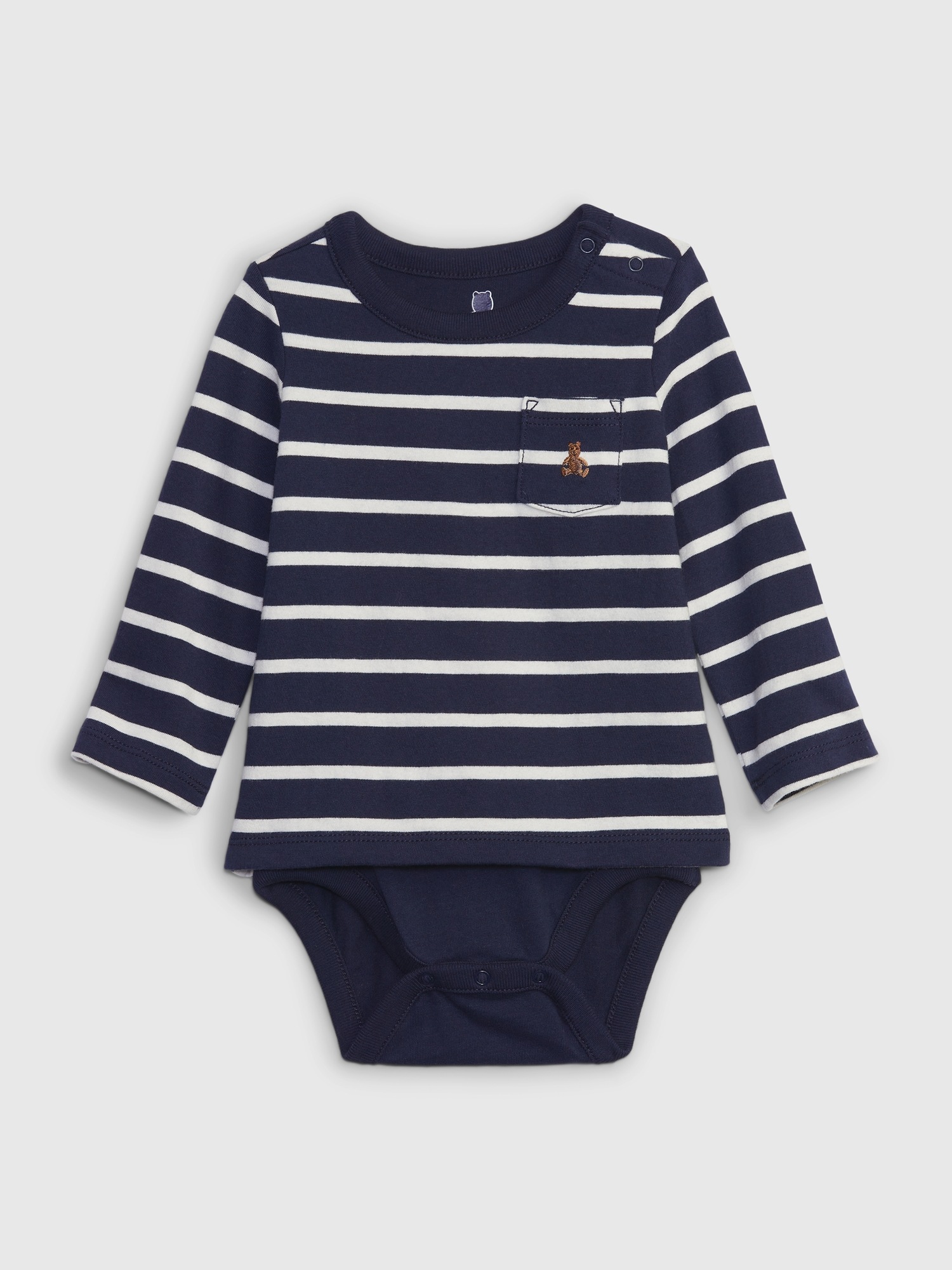 Gap Baby Organic Cotton Stripe Pocket Bodysuit