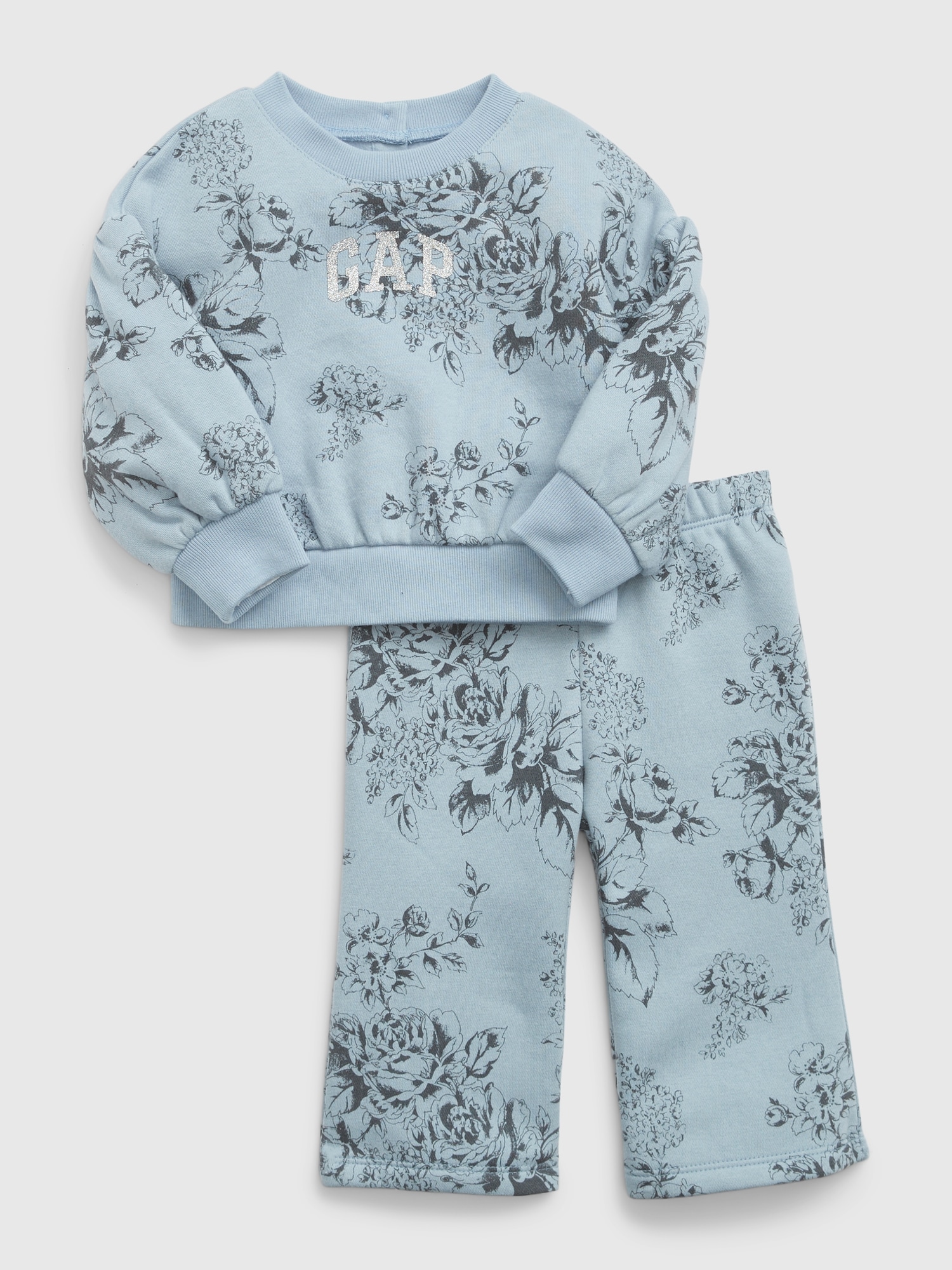 Gap Baby Arch Logo Floral Sweat Set