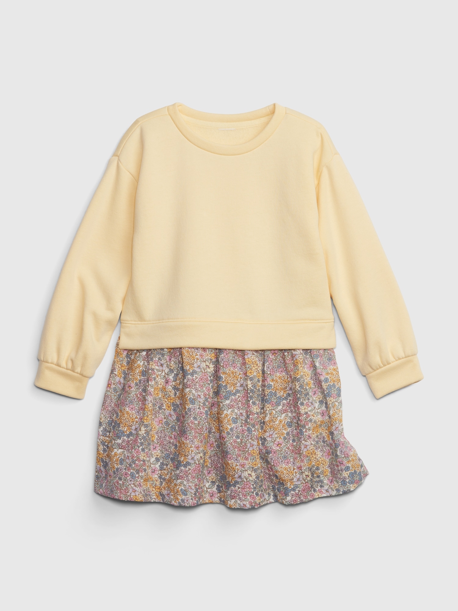 Gap Babies' Toddler 2-in-1 Sweatshirt Dress In Maize Yellow