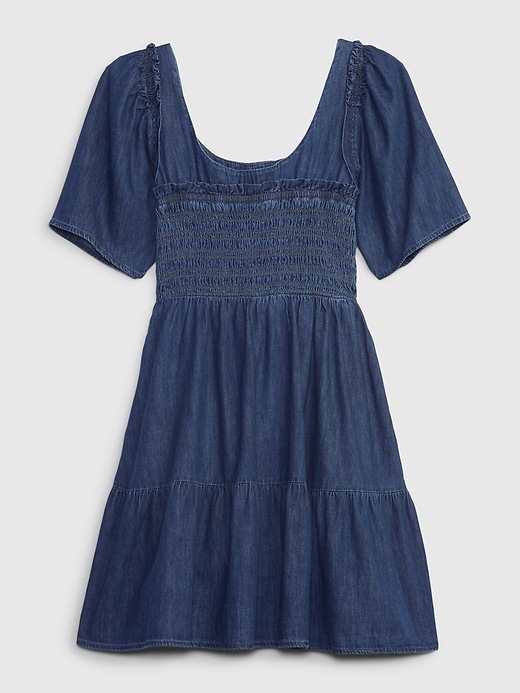 gap denim smocked mini dress Smocked Denim Mini Dress