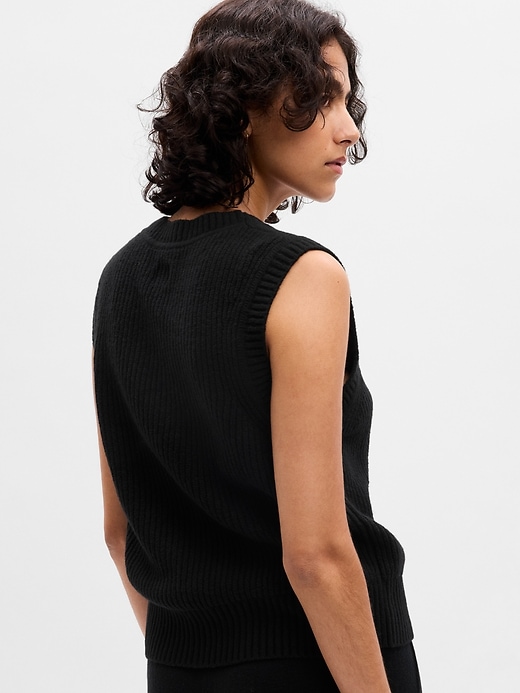 Image number 4 showing, CashSoft Rib Sweater Vest