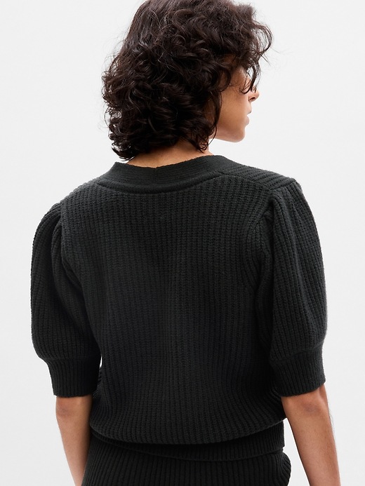 CashSoft Puff Sleeve Cardigan | Gap