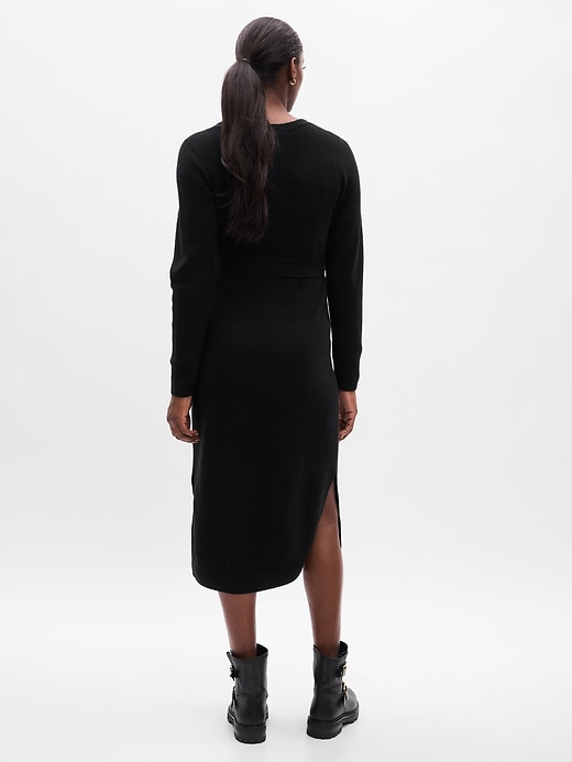 Image number 2 showing, Maternity CashSoft Belted Midi Sweater Dress