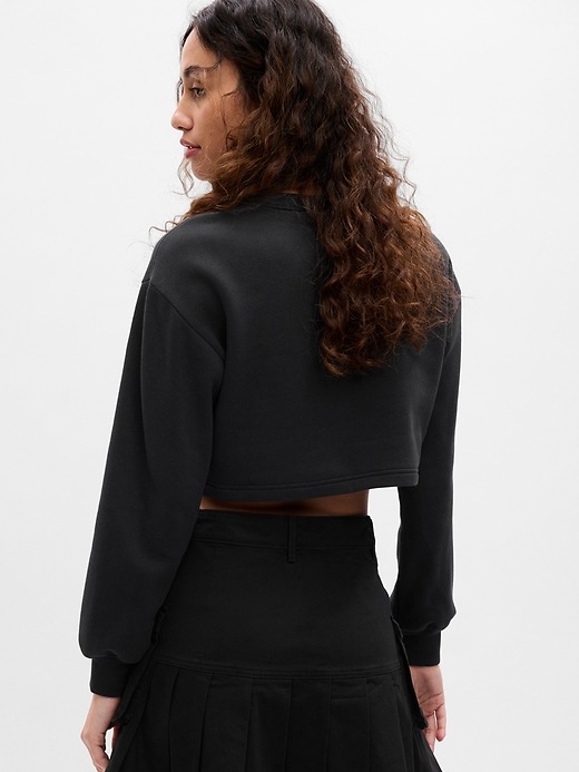 2 of 8 showing, with the color black of product Vintage Soft Cropped Sweatshirt