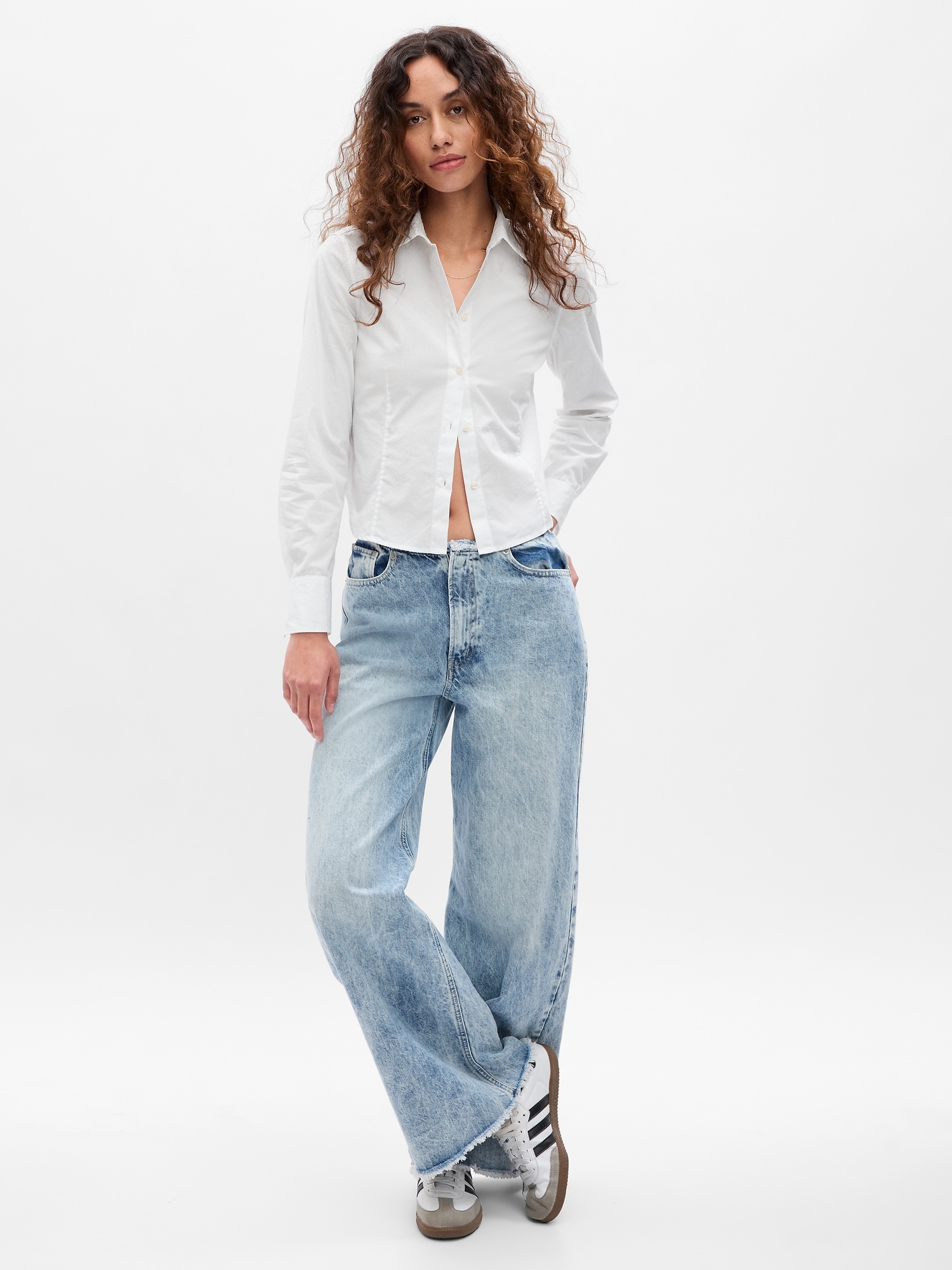 100% Cotton Cropped Shirt