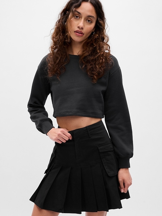 1 of 8 showing, with the color black of product Vintage Soft Cropped Sweatshirt
