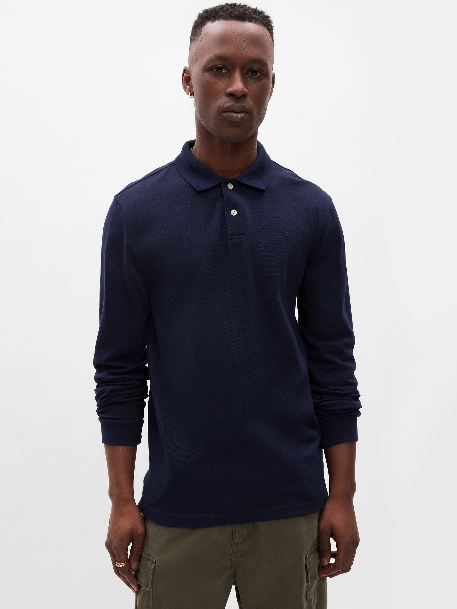 Gap Pique Polo Shirt Shirt In Dark Night