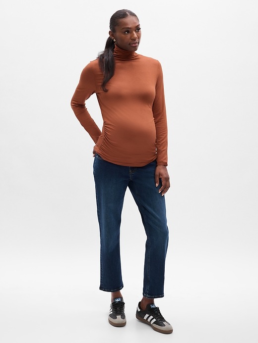 View large product image 1 of 1. Maternity Turtleneck T-Shirt