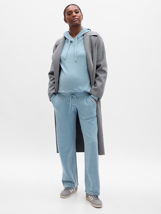 1 of 8 showing, with the color light blue shadow of product Maternity CashSoft Sweater Pants