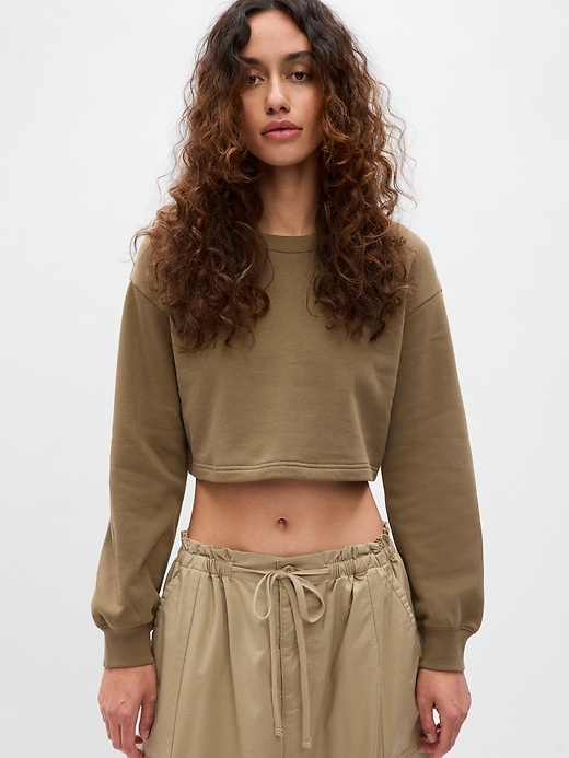 Soft cropped sweatshirt best sale