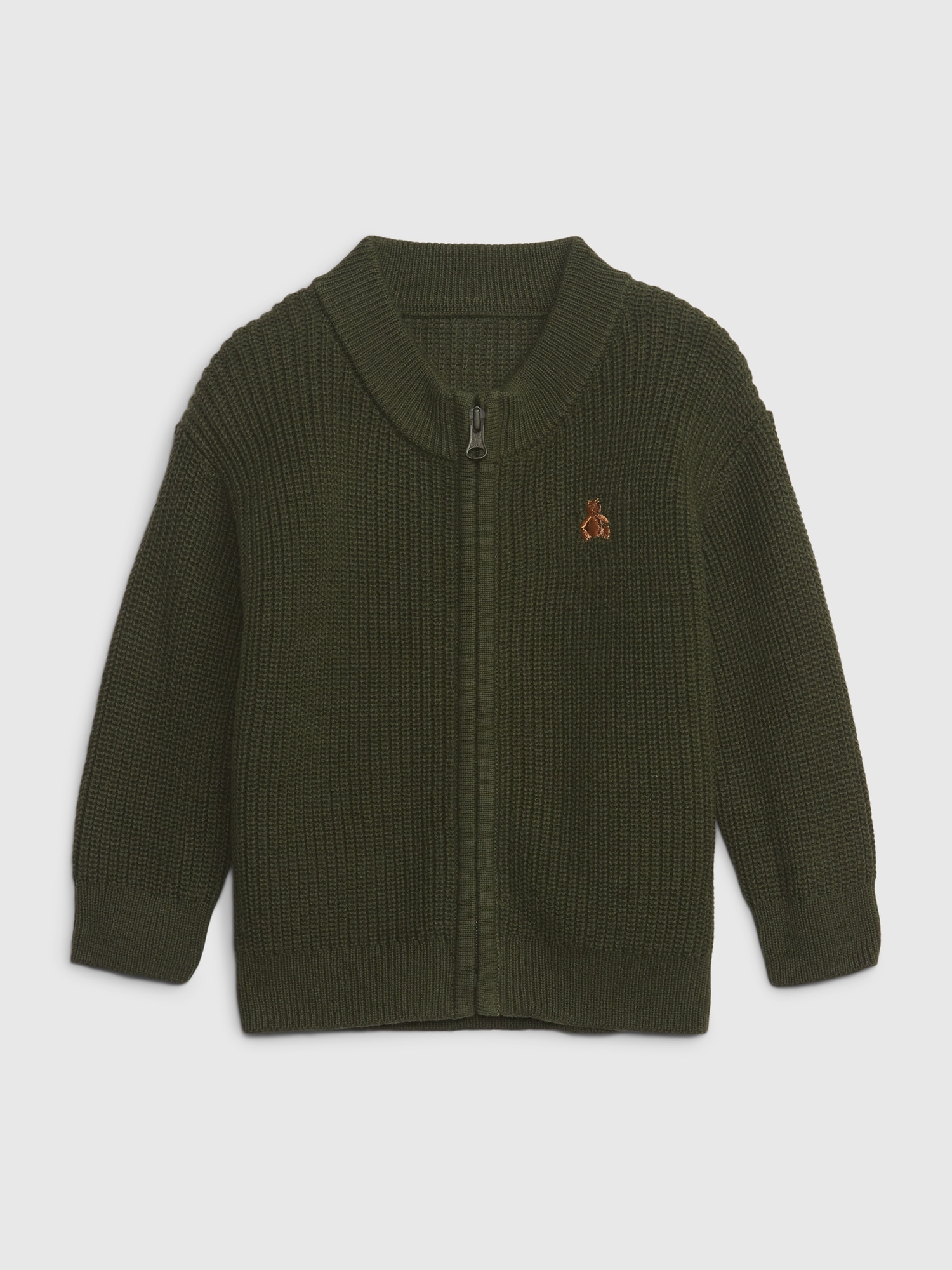 Gap Baby Zip Sweater Cardigan In Mistletoe Green