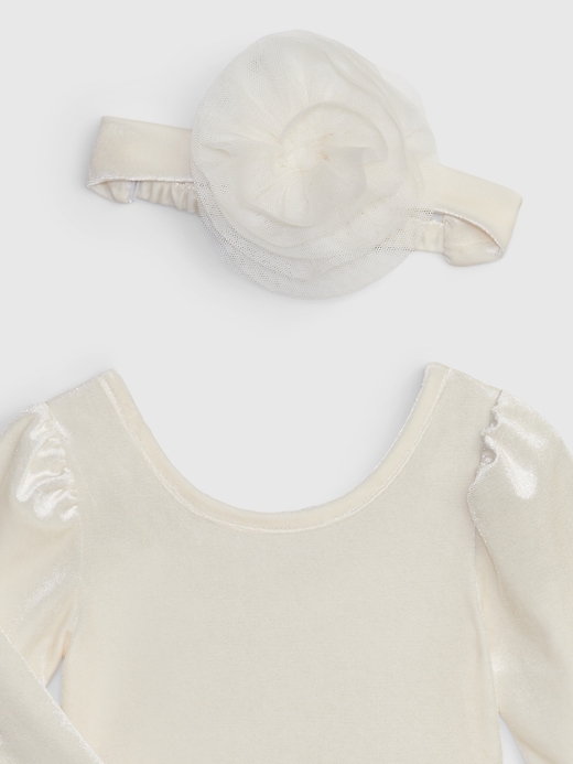 Image number 3 showing, Baby Velvet Tulle Dress Set