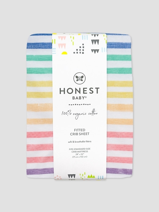 Image number 2 showing, Honest Baby Clothing Organic Cotton Fitted Crib Sheet