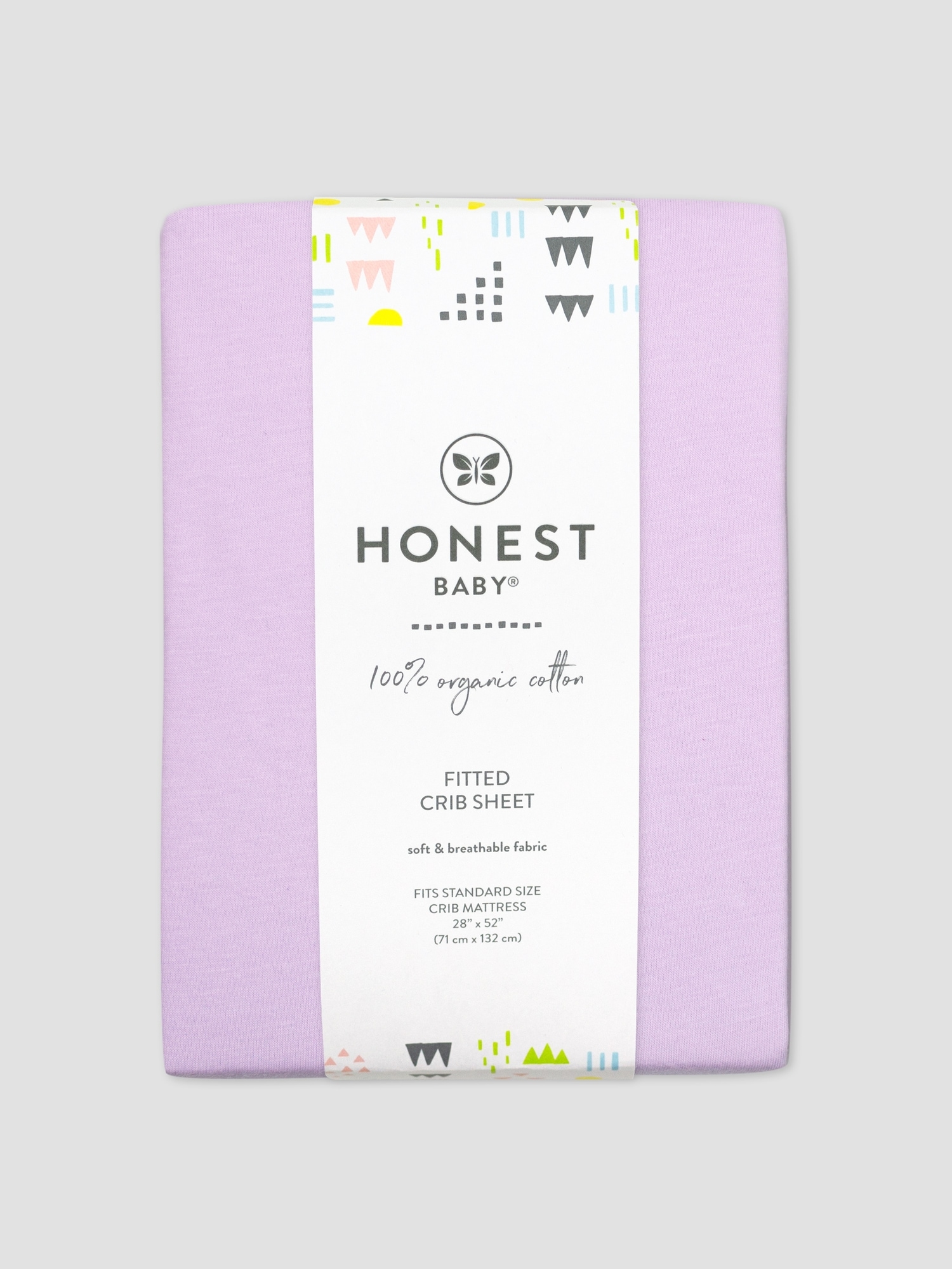 Purple fitted 2025 crib sheet