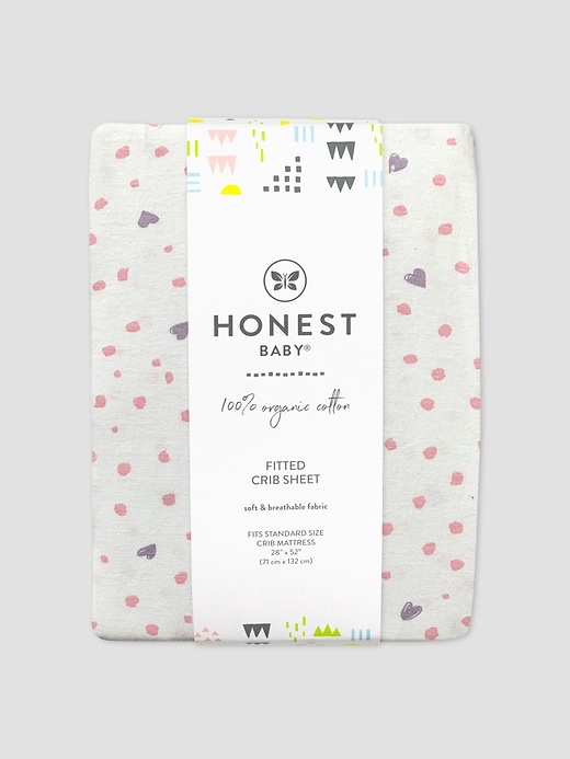 Image number 2 showing, Honest Baby Clothing Organic Cotton Fitted Crib Sheet