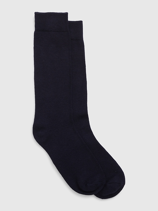 1 of 8 showing, with the color dark night of product CashSoft Crew Socks