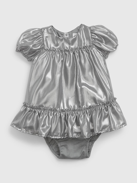 Baby Metallic Satin Dress | Gap