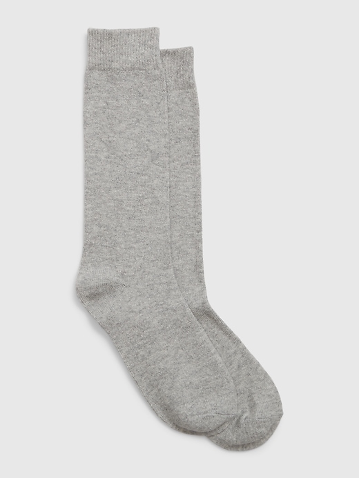 1 of 8 showing, with the color light heather grey of product CashSoft Crew Socks