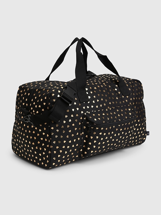 1 of 8 showing, with the color true black of product Kids Recycled Weekender Bag