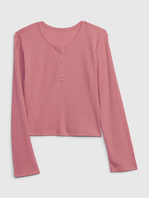 1 of 8 showing, with the color rosetta pink of product Kids Recycled Pointelle PJ T-Shirt