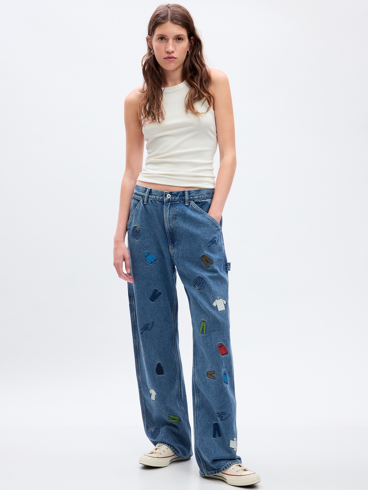 Gap on sale embroidered jeans
