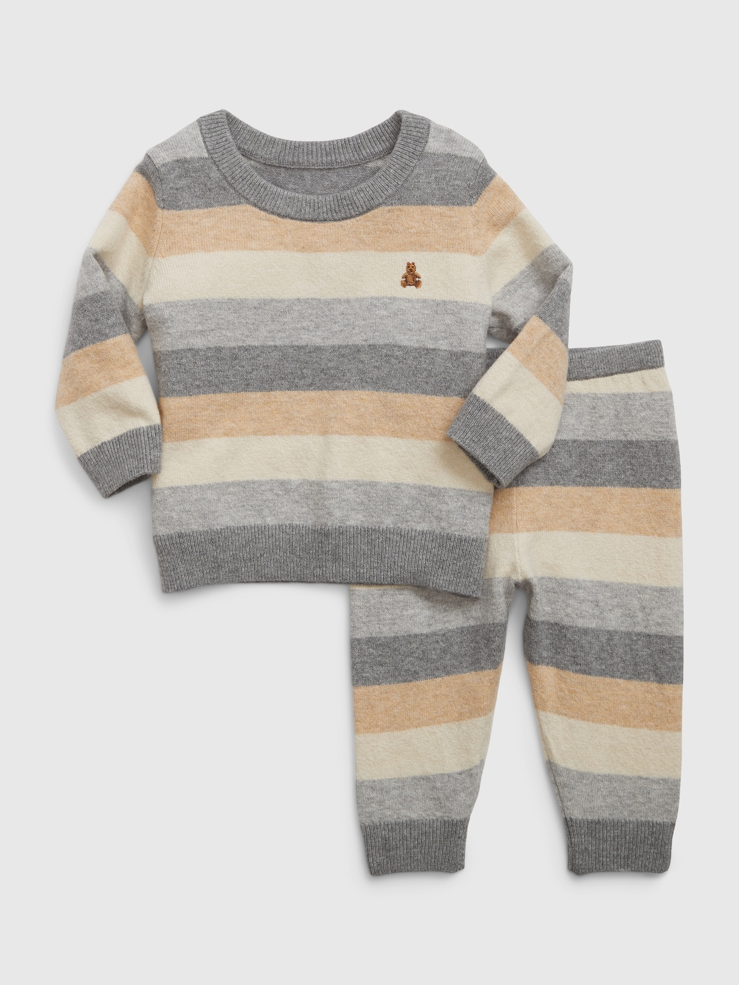 Baby CashSoft Stripe Outfit Set Gap