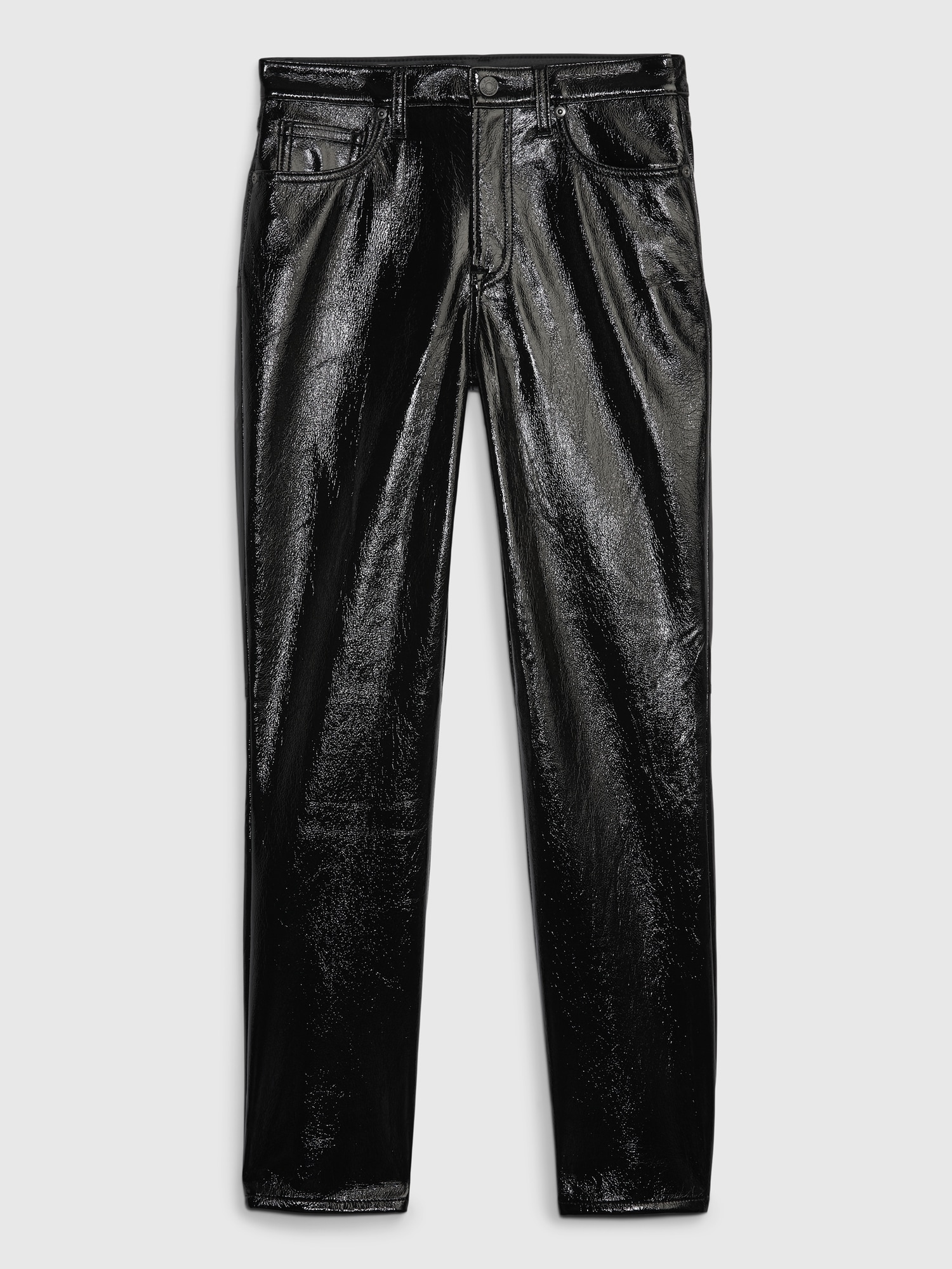 High Rise Vegan Patent Leather Vintage Slim Pants | Gap