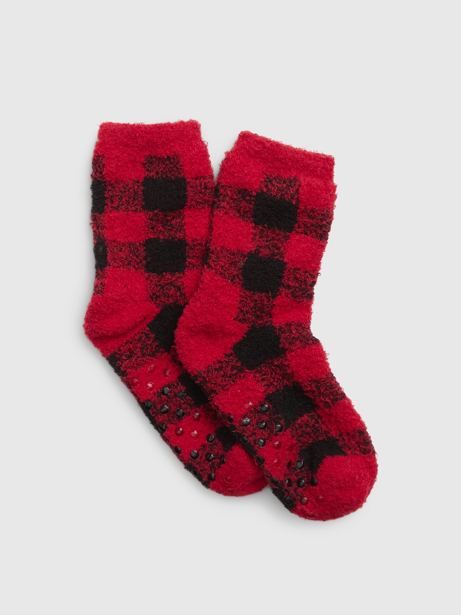 Kids Recycled Plaid Fuzzy Socks | Gap