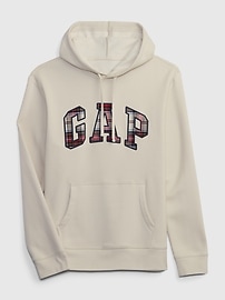 Gap Plaid Arch Logo Hoodie