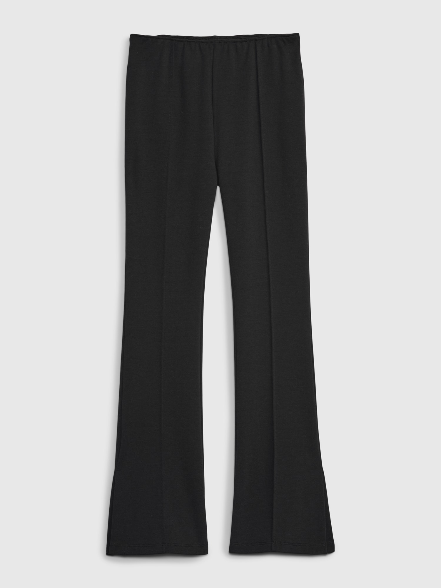 Monki jersey flared pants in black