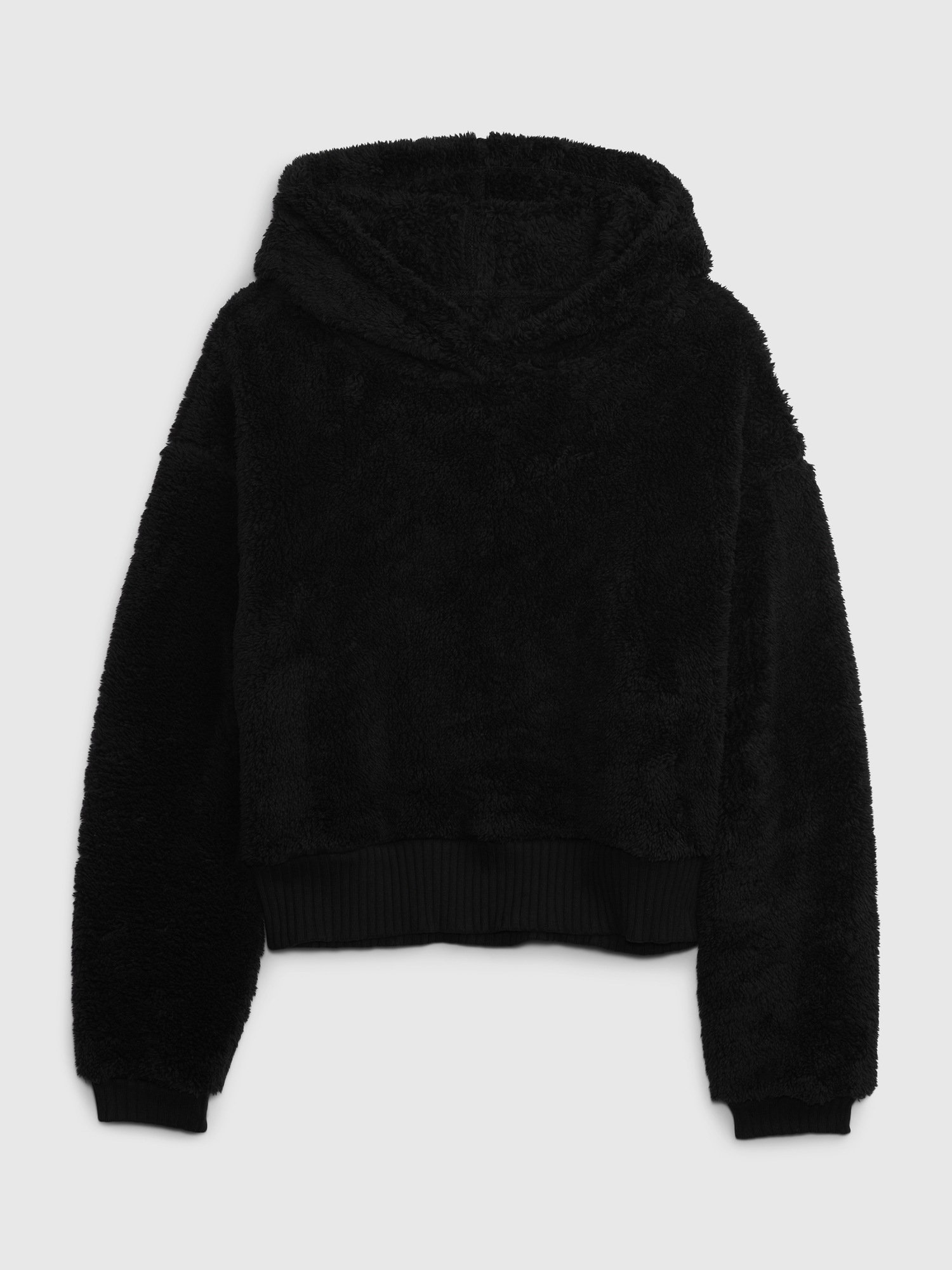 Black sales sherpa sweatshirt