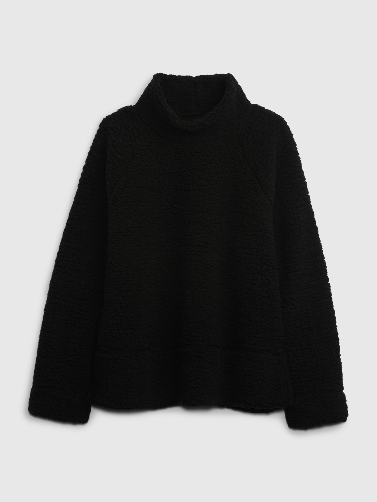 Mockneck pullover sherpa sweatshirt gap