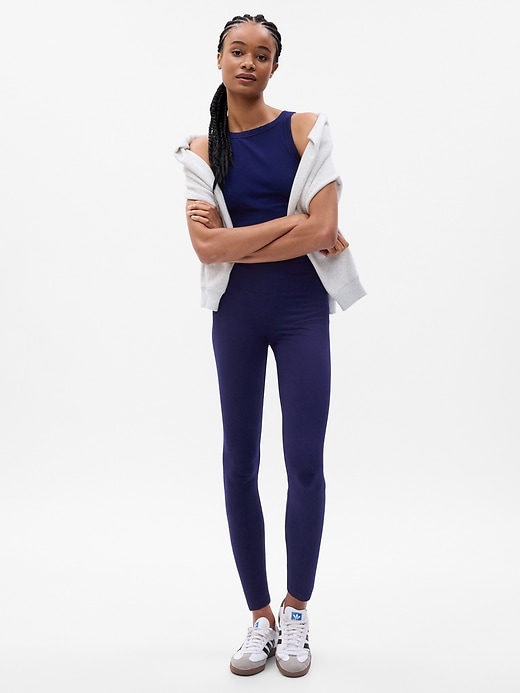 Image number 1 showing, GapFit Brushed Tech Jersey Leggings