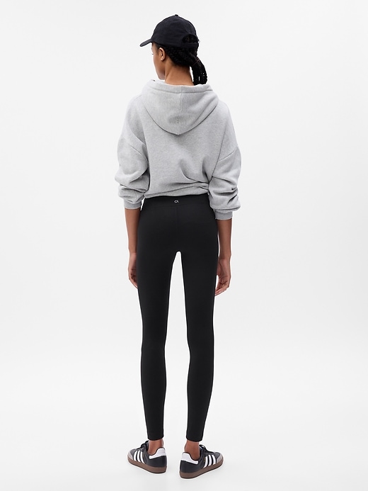 2 of 8 showing, with the color black of product GapFit Brushed Tech Jersey Leggings