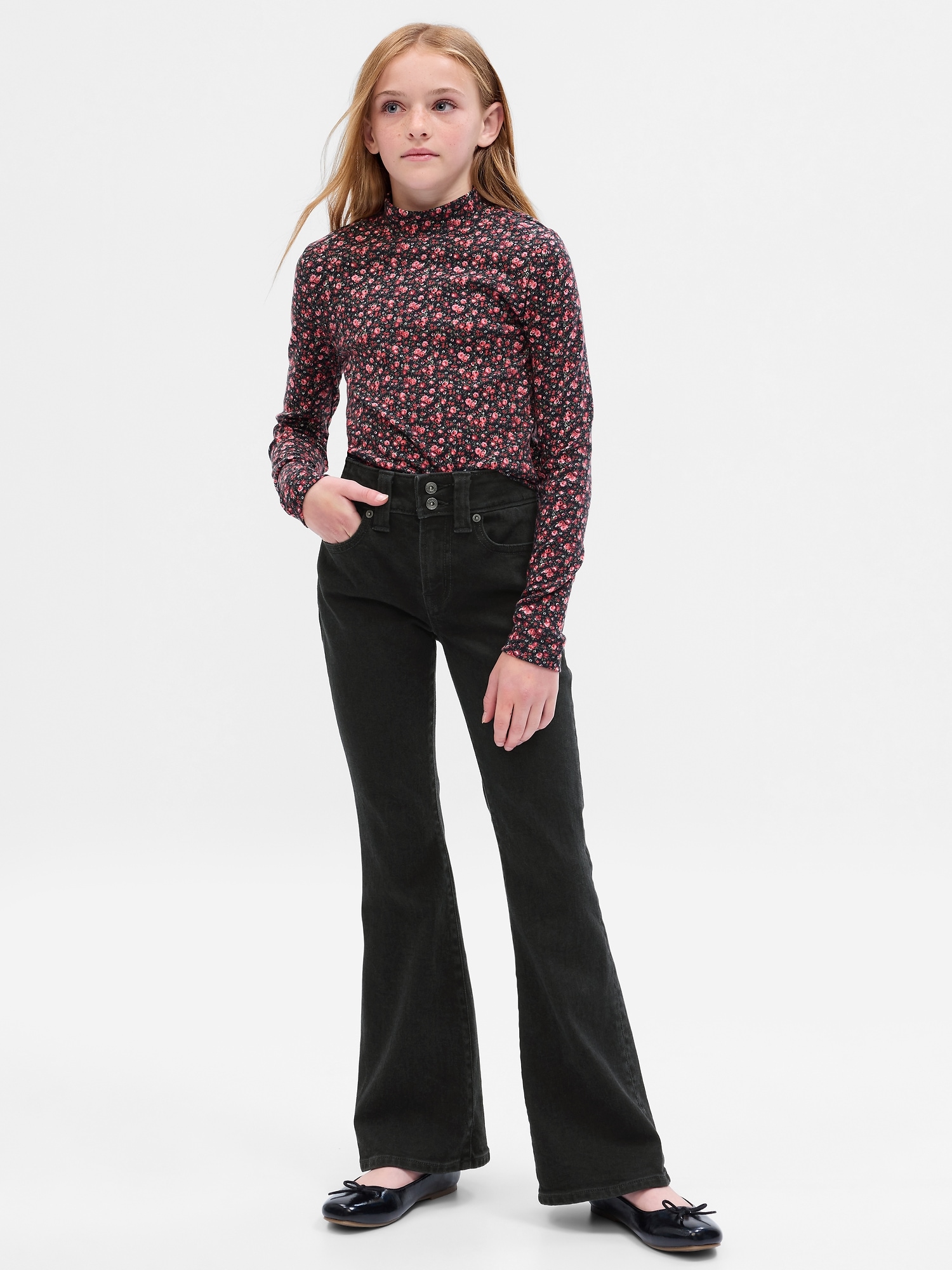 Kids High Rise '70s Flare Jeans