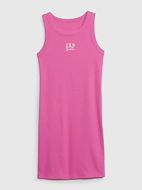 View large product image 3 of 4. Gap &#215 Barbie&#153 Kids Arch Logo Rib Tank Dress