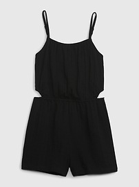 View large product image 3 of 4. Kids Crinkle Gauze Cutout Romper