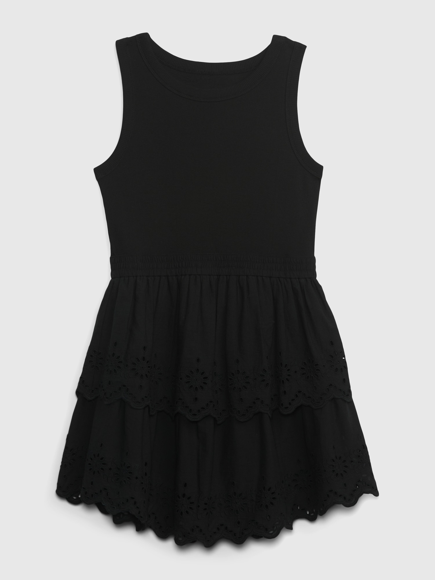 Kids Eyelet Tiered Dress Gap